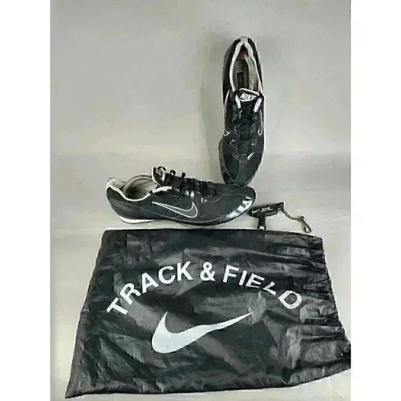 Men's Nike Zoom Rival MD Track & Field Running Spike Shoes Black,carry Bag - Picture 2 of 14